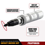 3/8-Inch Drive Manual Reversible Impact Driver Set