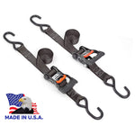 7ft Ratchet Tie-Down Straps with S-Hooks