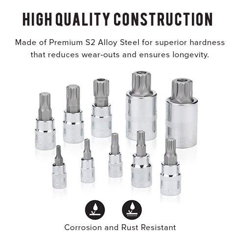 Triple Square Spline Bit Socket Set