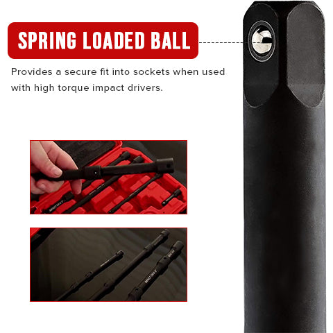 9 PCS Extension Bar Sockets