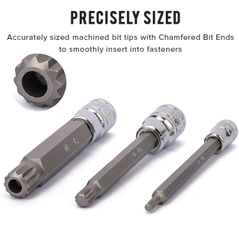 Triple Square Spline Bit Socket Set