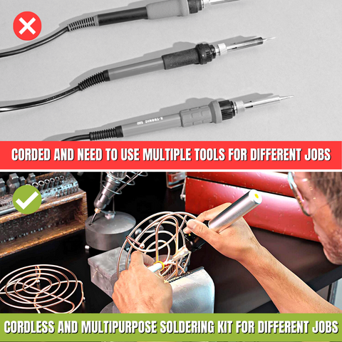 Cordless Butane Soldering Iron Kit