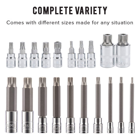 Triple Square Spline Bit Socket Set
