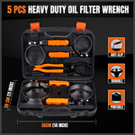 5 PCS Heavy Duty Oil Filter Wrench