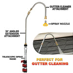 30 Degree Extension wand, gutter cleaner and spray nozzle for gutter cleaning