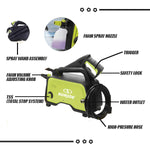 1400W Electric Hand-Carry Pressure Washer Complete Set