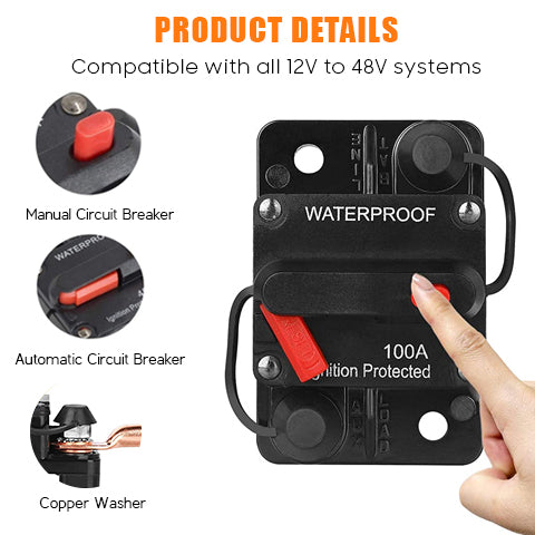 Manual Reset Waterproof Circuit Breaker