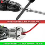 Using ineffective tools VS using the 8-inch Mini Bolt Cutter