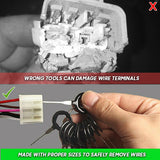 Using wrong tools to remove wirings VS using 76PCS Terminal Removal Tool Kit