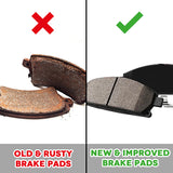 Using old and rusty pads VS using the Carbon Fiber Ceramic Rear Brake Pads