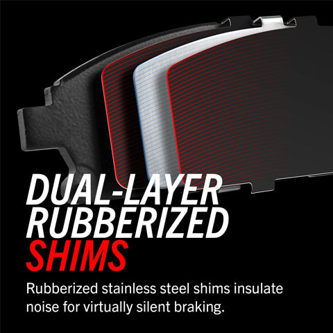 Dual-layer rubberized shims