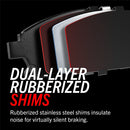 Dual-layer rubberized shims