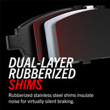 Dual-layer rubberized shims