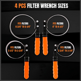 5 PCS Heavy Duty Oil Filter Wrench