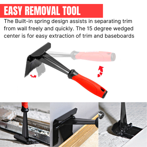  Trim Puller Tile Removal Tool For Baseboard Removal,Trim  Puller For Wood Baseboard Trim Removal,Nail Pulling Pry Bar And Molding  Removal,for Siding And Flooring Removal-Trim Puller Tool For Baseboard