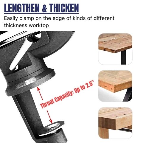 Universal Workbench Drill Vise Clamp