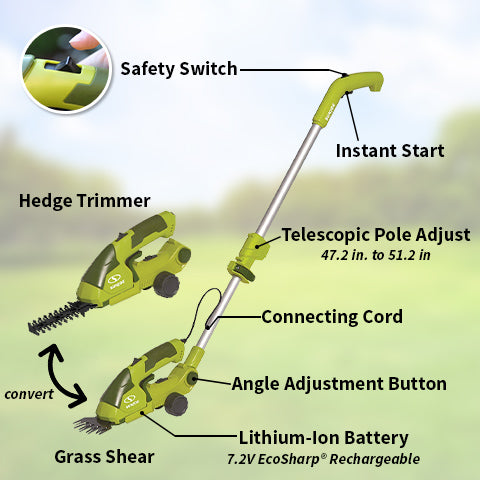 HJ605CC Cordless Grass And Hedge Trimmer