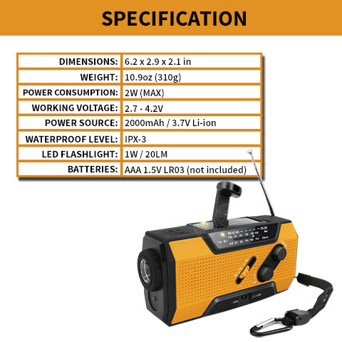 Emergency Solar Portable Radio