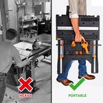 Heavy work tables versus portable work tables