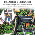 The Folding Work Table and Sawhorse is collapsible and lightweight