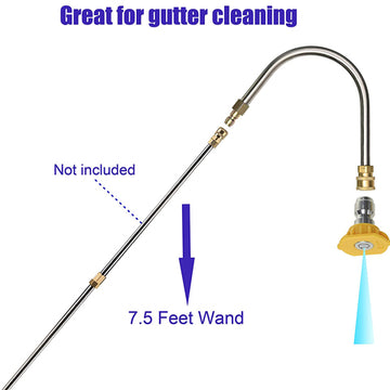 1/4 Quick Connect Gutter Cleaner w/ 5 Nozzle Tips - 0