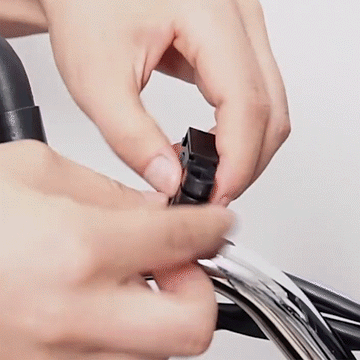 SAE to USB Charger being installed