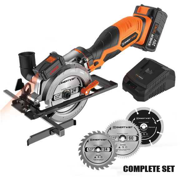 20V Cordless Circular Saw with Laser Guide