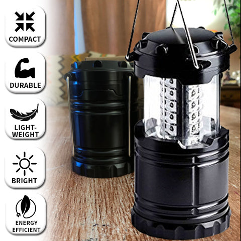 Vont - 2 Pack - Portable CAMPING LANTERN - Collapsible - NEW