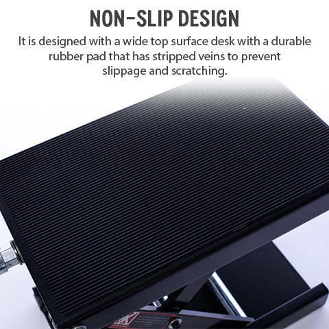  Motorcycle Lift Jack has a non slip design