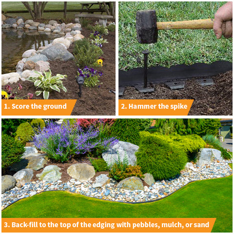 No-Dig Landscape Edging Kit