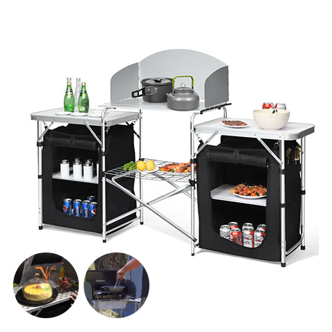 Portable Camping Table and Storage Organizer