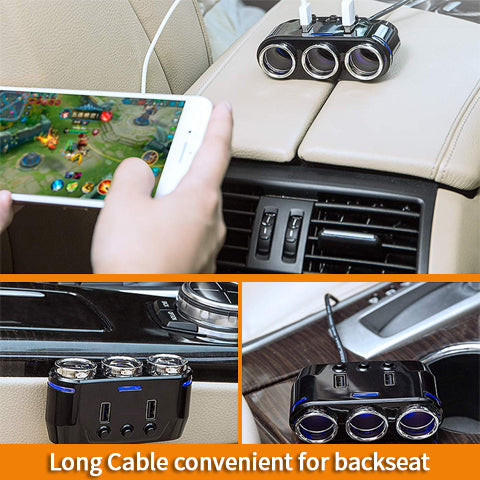 Car Power Socket Splitter