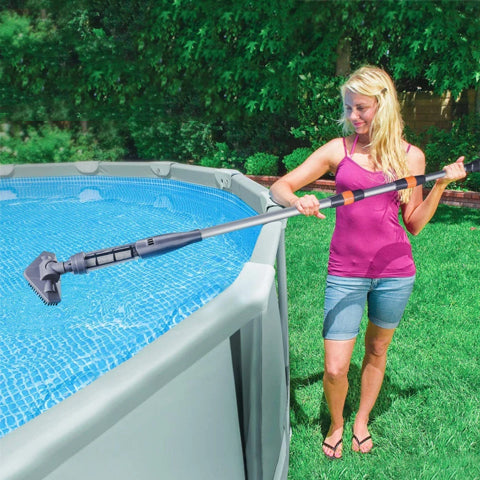 Telescopic Pool Cleaner being used