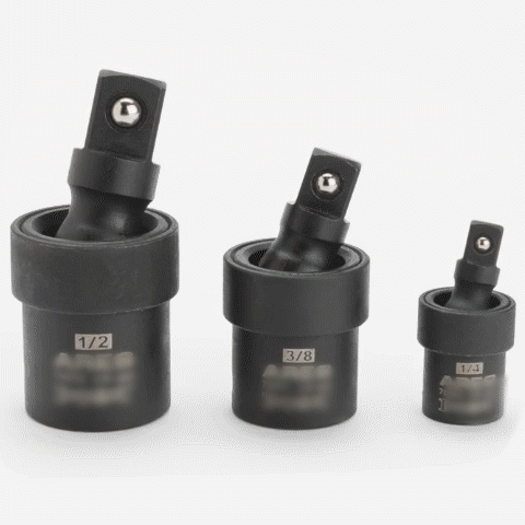 1/2", 3/8" and 1/4" Universal Joint Swivel Socket Adapter 