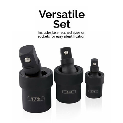 Universal Joint Swivel Socket Adapter (Set of 3)