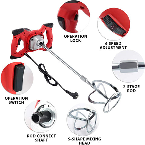 Electric Handheld Cement Mixer