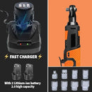 Complete Set 12V Cordless Electric Ratchet Wrench-4